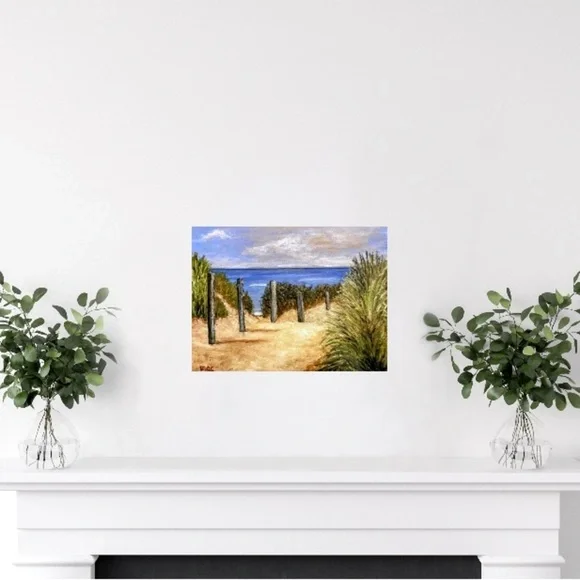 "SANDY DUNE" Original Acrylic Painting by mac, Signed by the artist, 12 x 20 - Picture 2 of 5